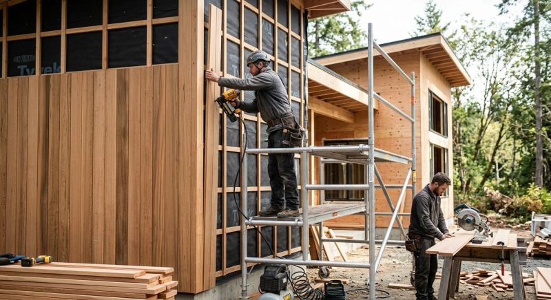 Cedar Cladding Installation in Goldsboro, NC